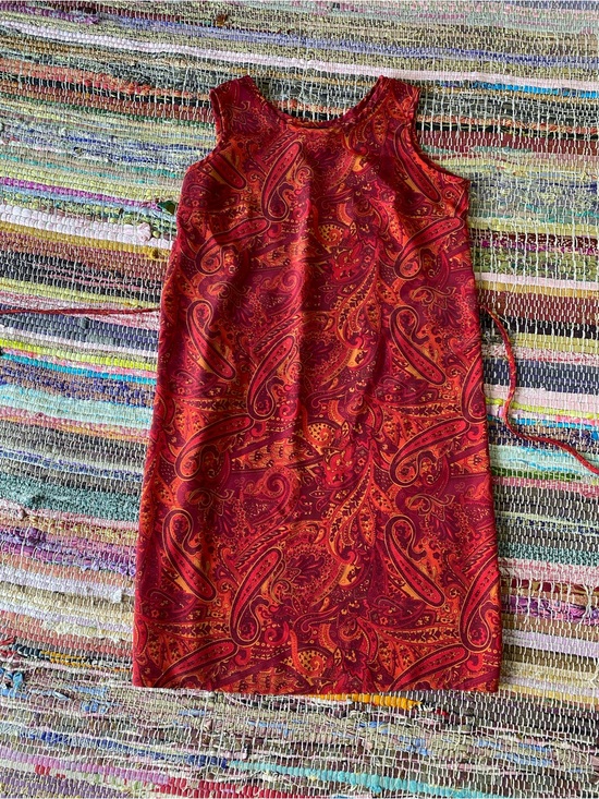 TRULY Dresses & Skirts - Vintage Y2K Red Paisley Summer Tank Dress Truly Zellers 00s